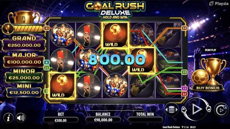 Goal Rush Deluxe – põhimäng, võiduliini tabamine
